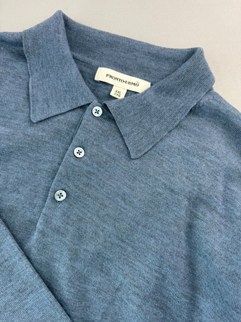 Pronto Uomo Men's 2XL 100% Extra Fine Merino Wool Pull Over Preppy Classic Manly
